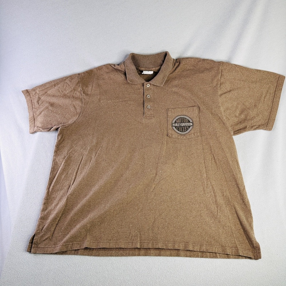 Harley Davidson Motorcyles Shirt Mens 2XL Polo Collared Winchester USA Made